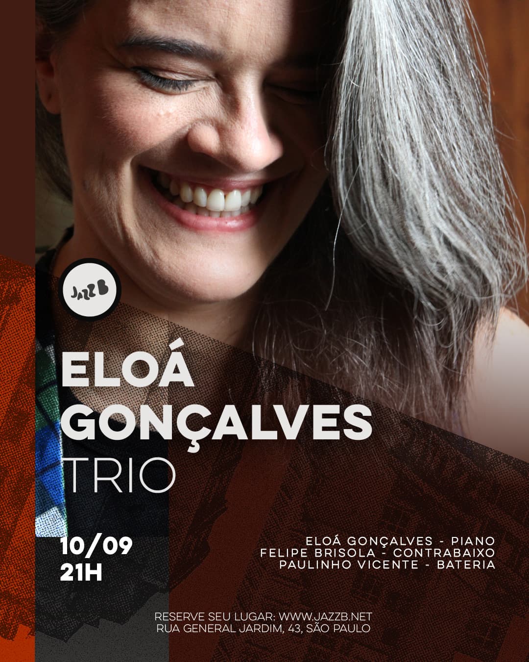 Flyer de Eloá Gonçalves Trio