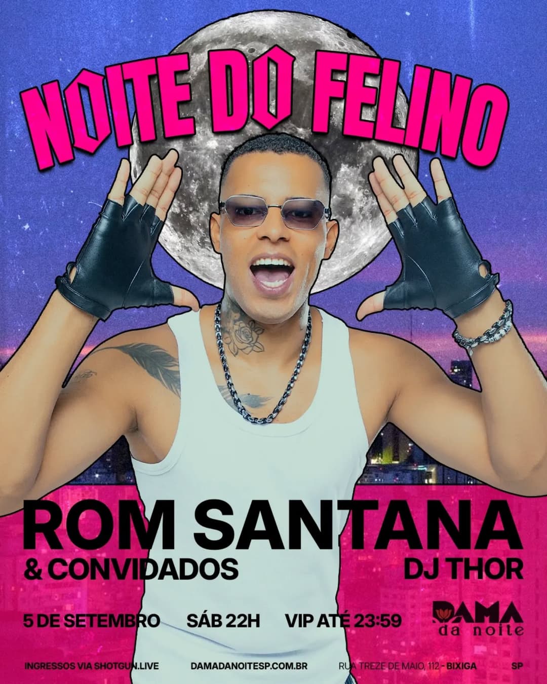 Flyer de É o Felino e DJ Thor
