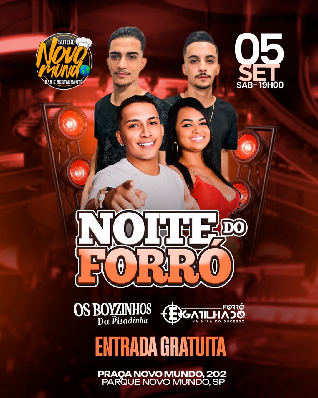 Flyer de BANDA FORRÓ ENGATILHADO e Os Boyzinho da Pisadinha