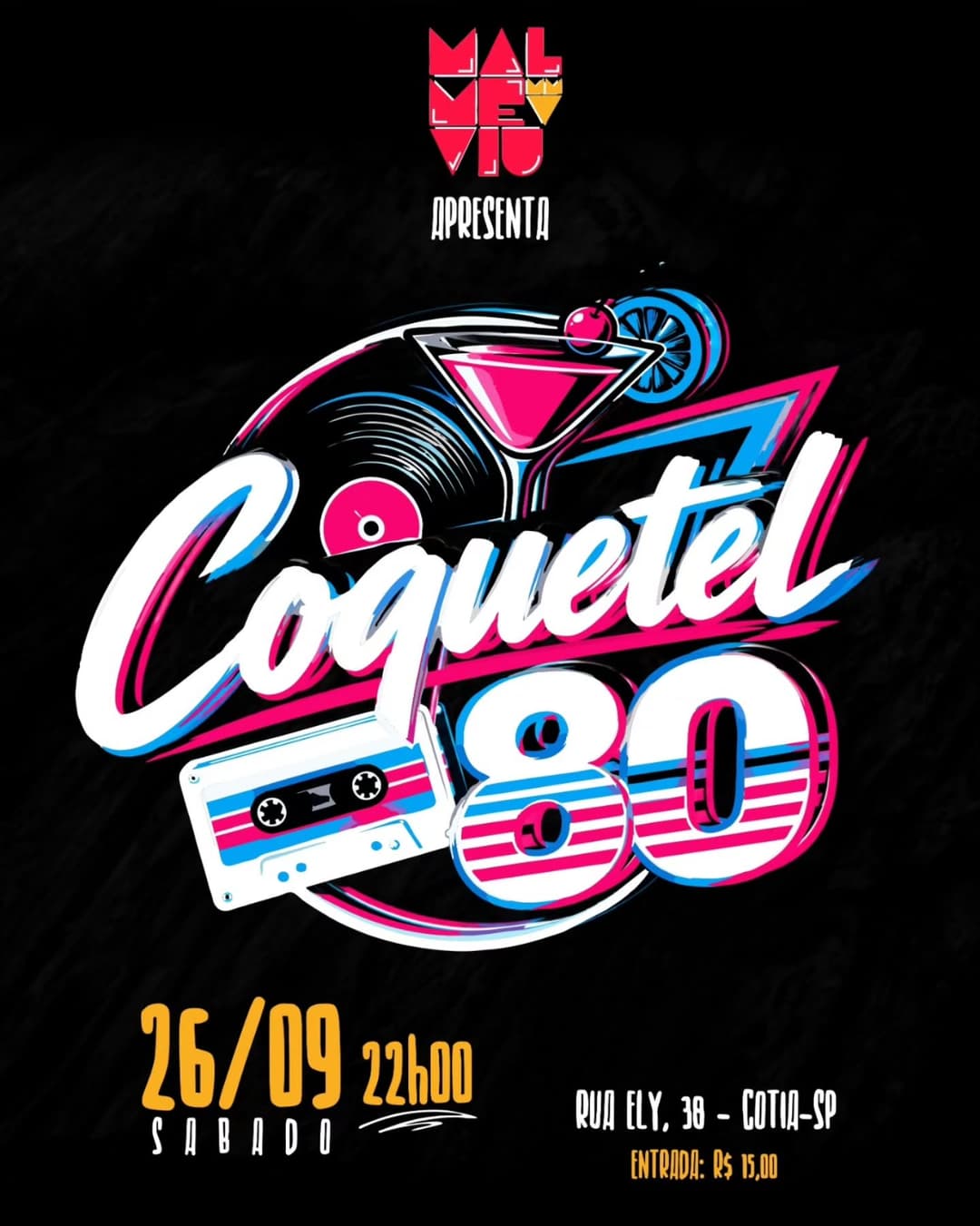 Flyer de Coquetel 80