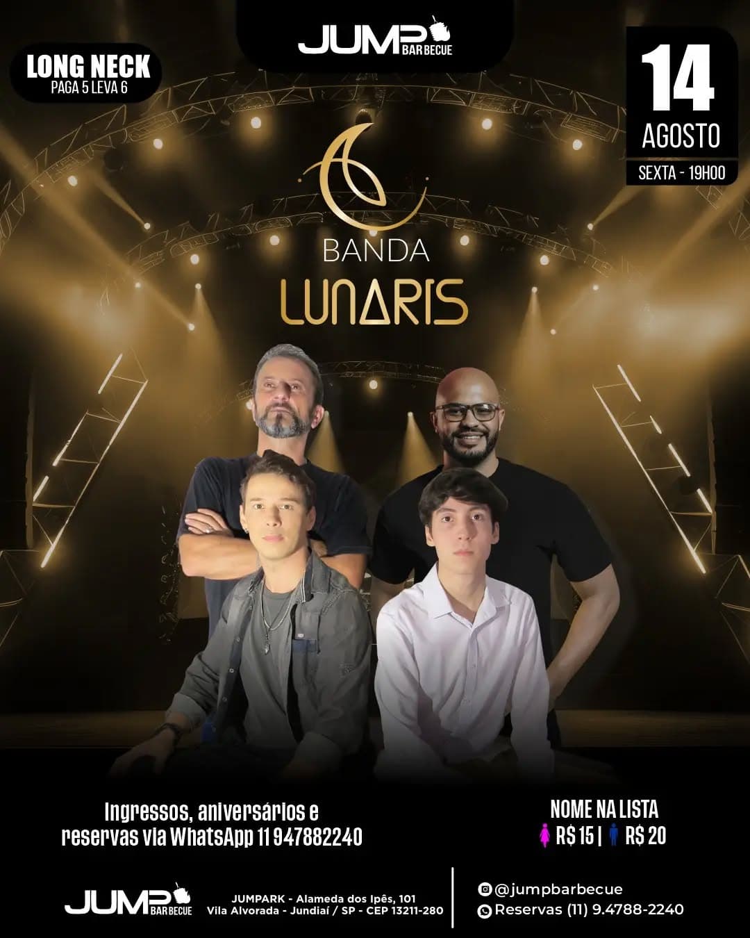 Flyer de Banda Lunaris