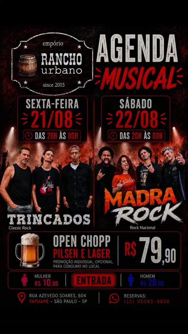 Flyer de Banda Trincados