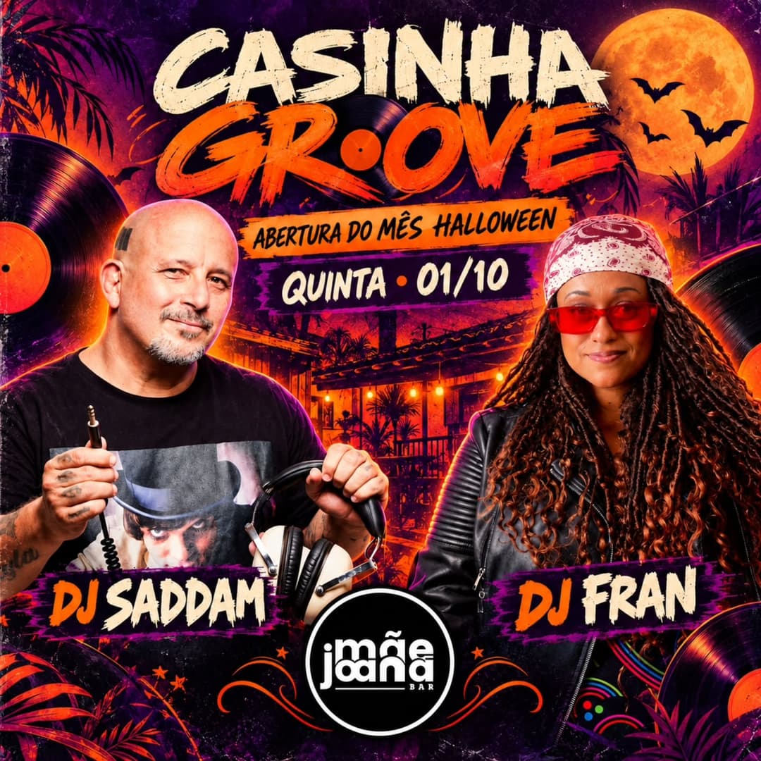 Flyer de Dj Fran e DJ Saddam