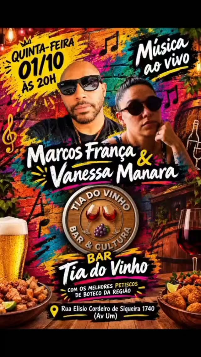 Flyer de Marcos França & Vanessa Manara