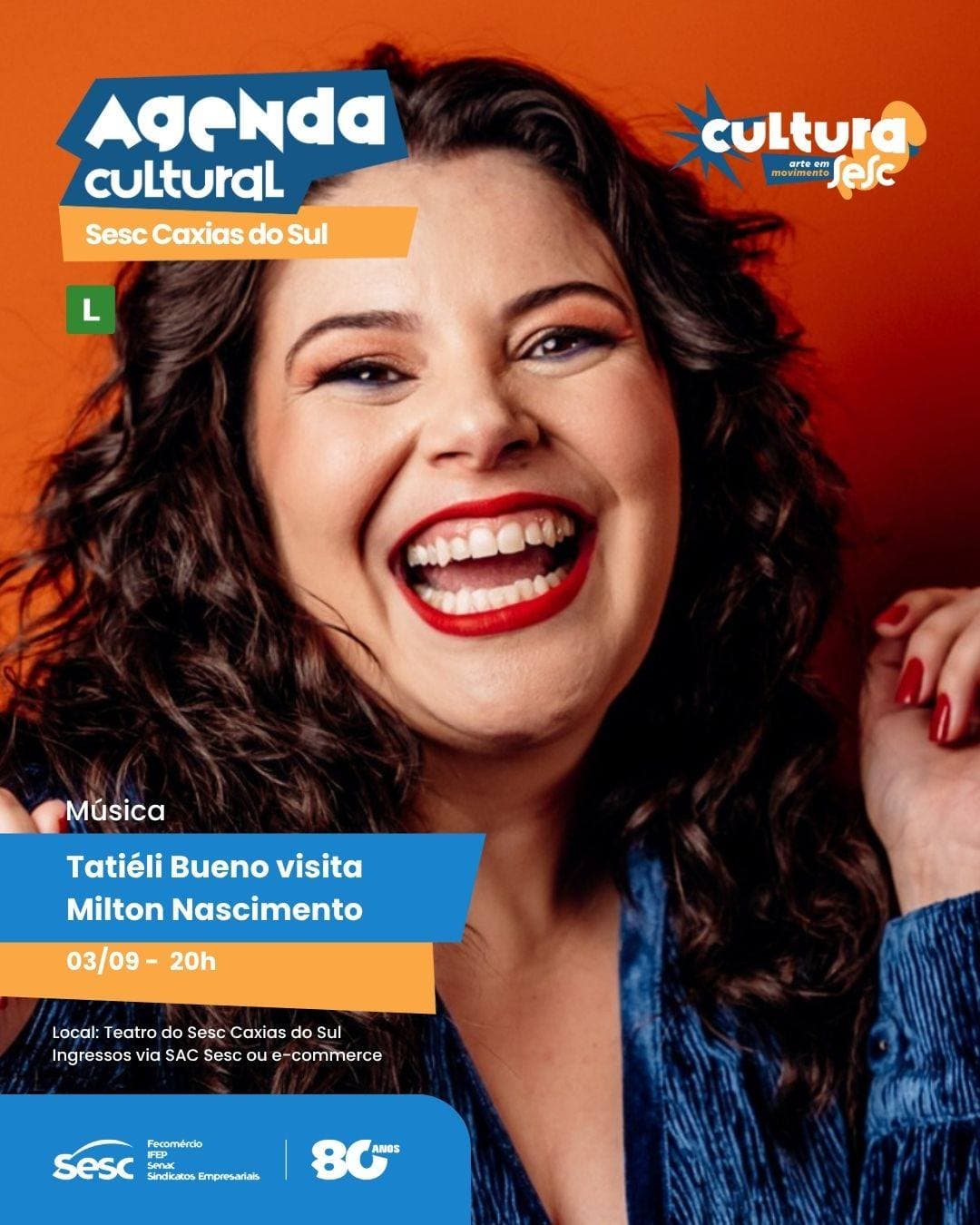 Flyer de Tatiéli Bueno