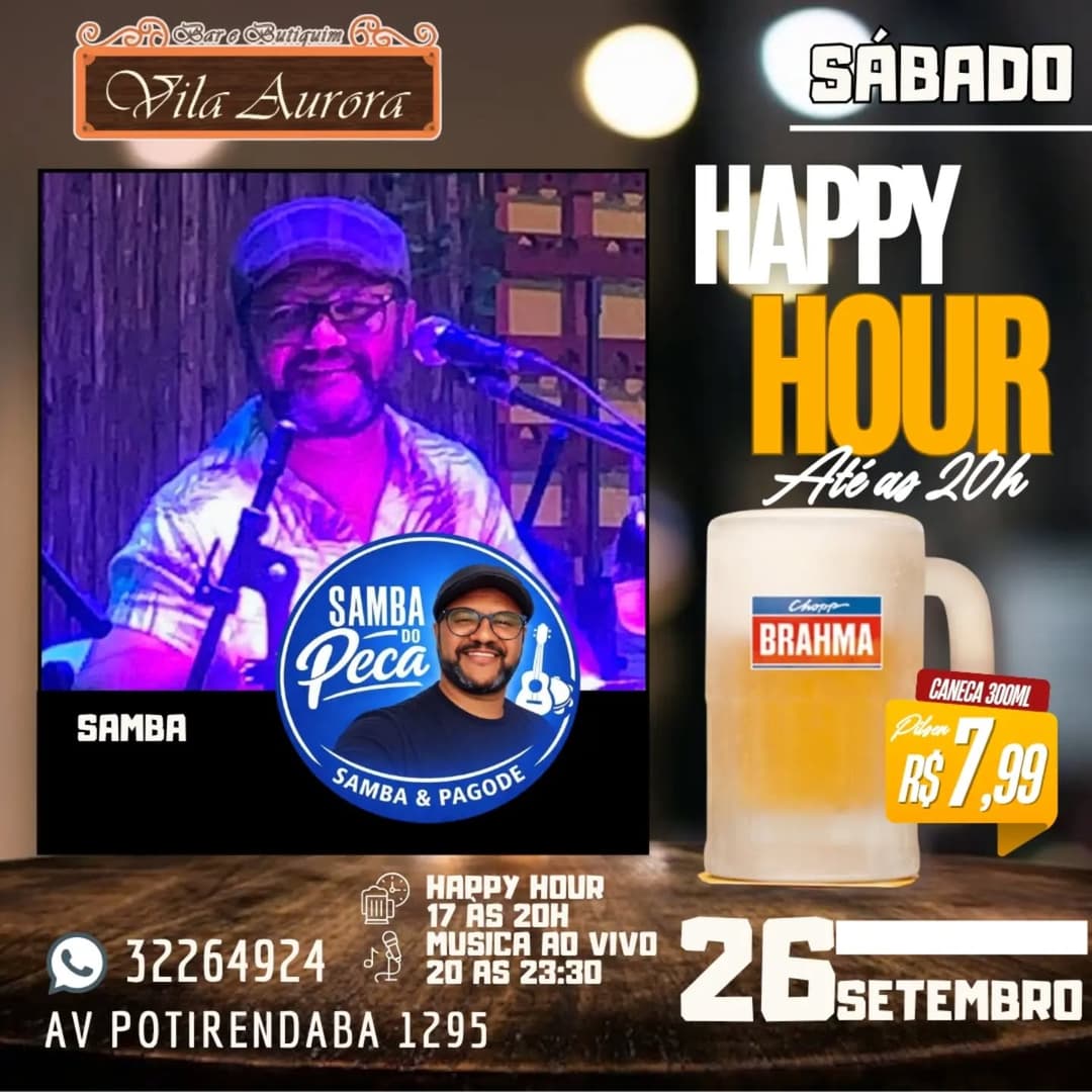 Flyer de Samba do Peca