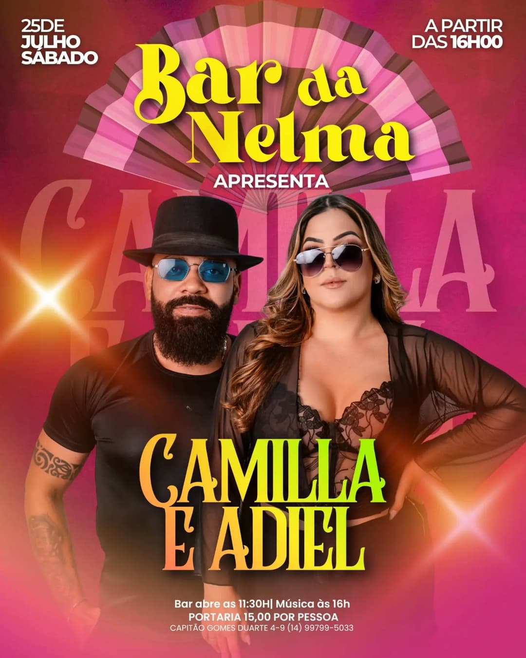 Flyer de Camilla e Adiel