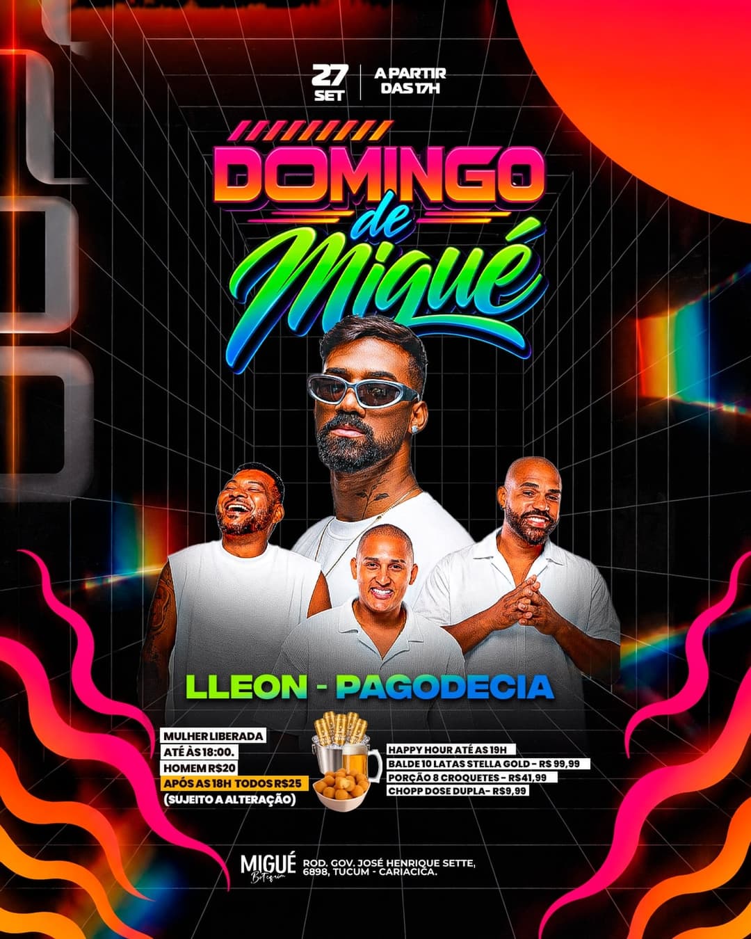 Flyer de Grupo Pagode e Cia Oficial e LLEON