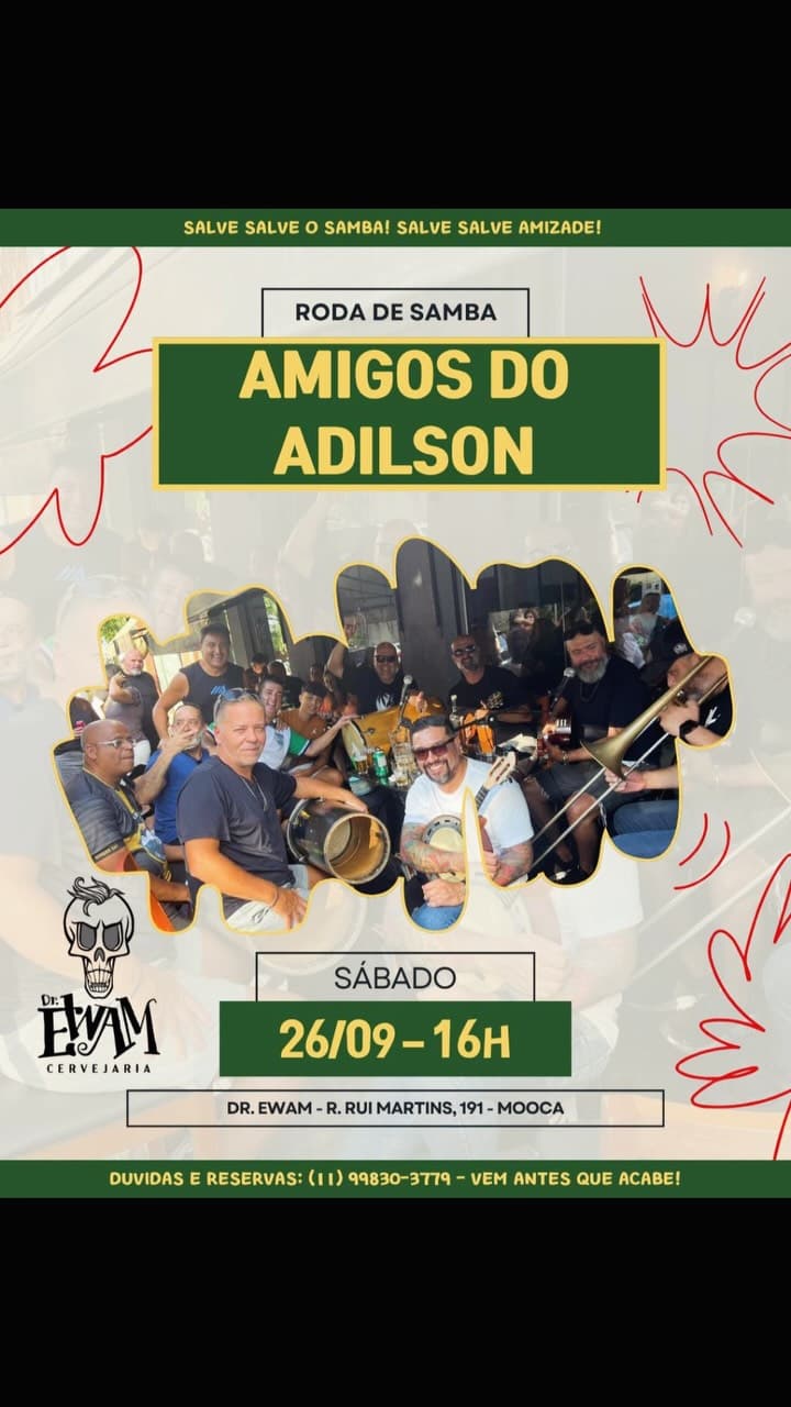 Flyer de Amigos do Adilson