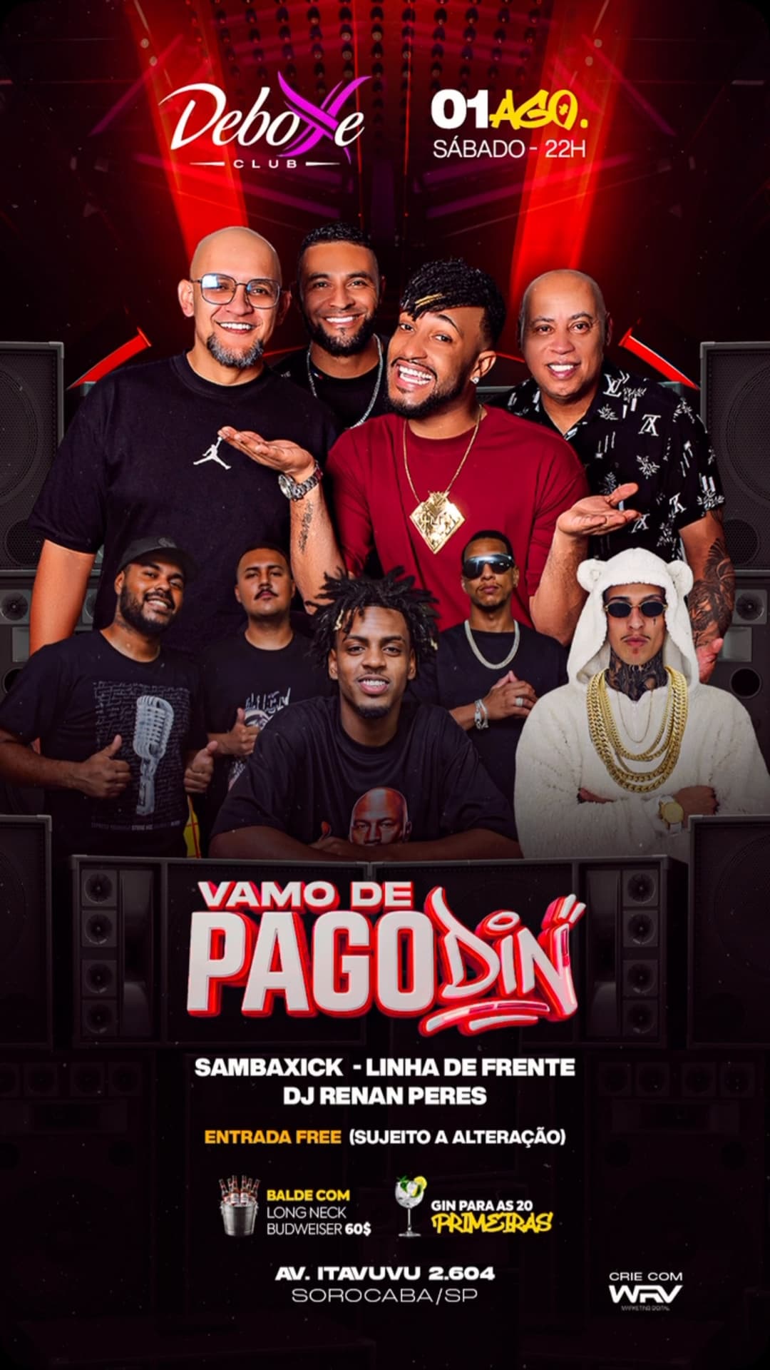 Flyer de Sambaxick, Linha de Frente e DJ MASKOTE