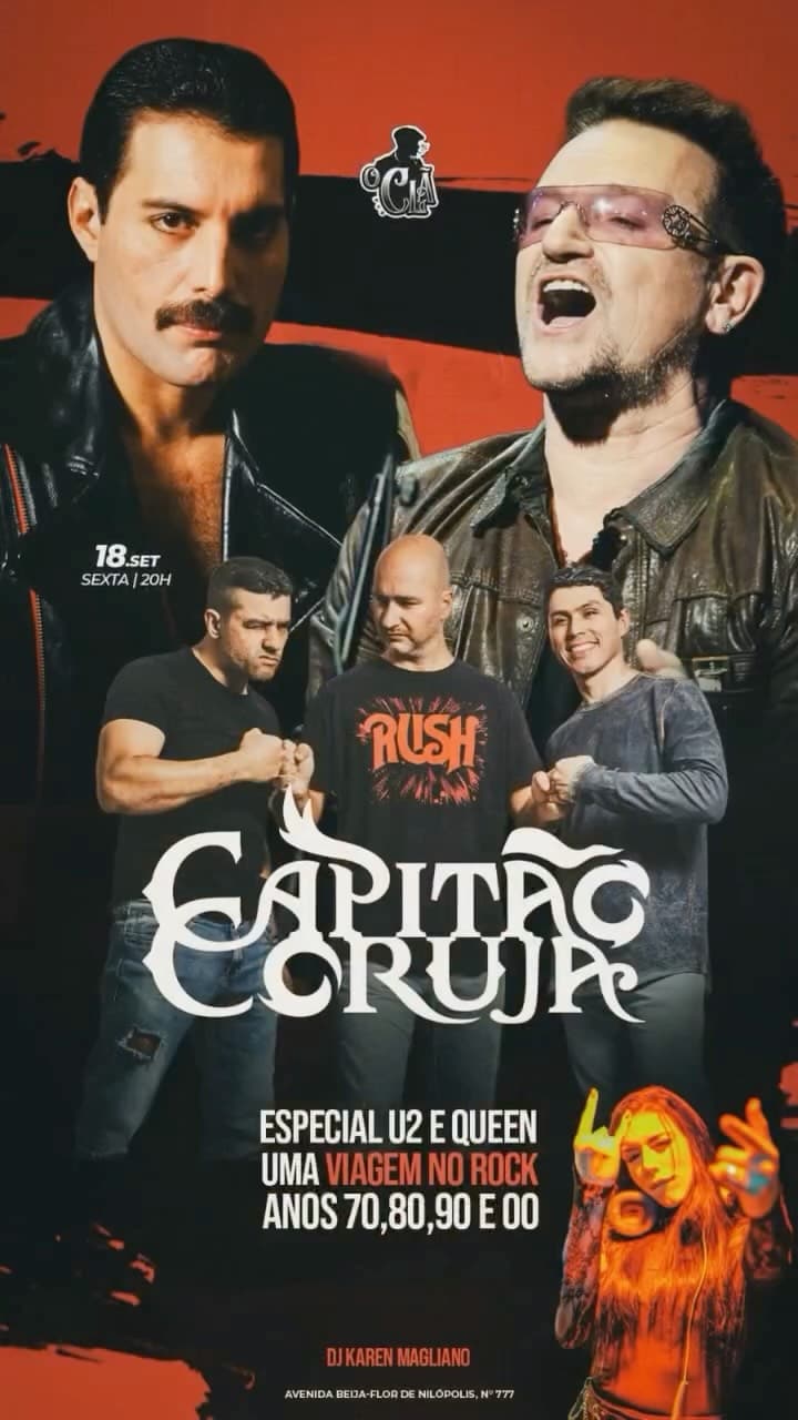 Flyer de Capitão Coruja e Karen Magliano