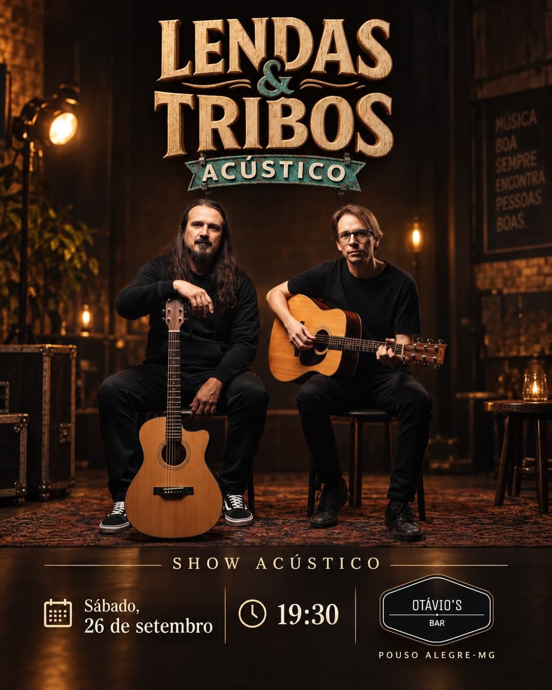 Flyer de Lendas e Tribos Acústico