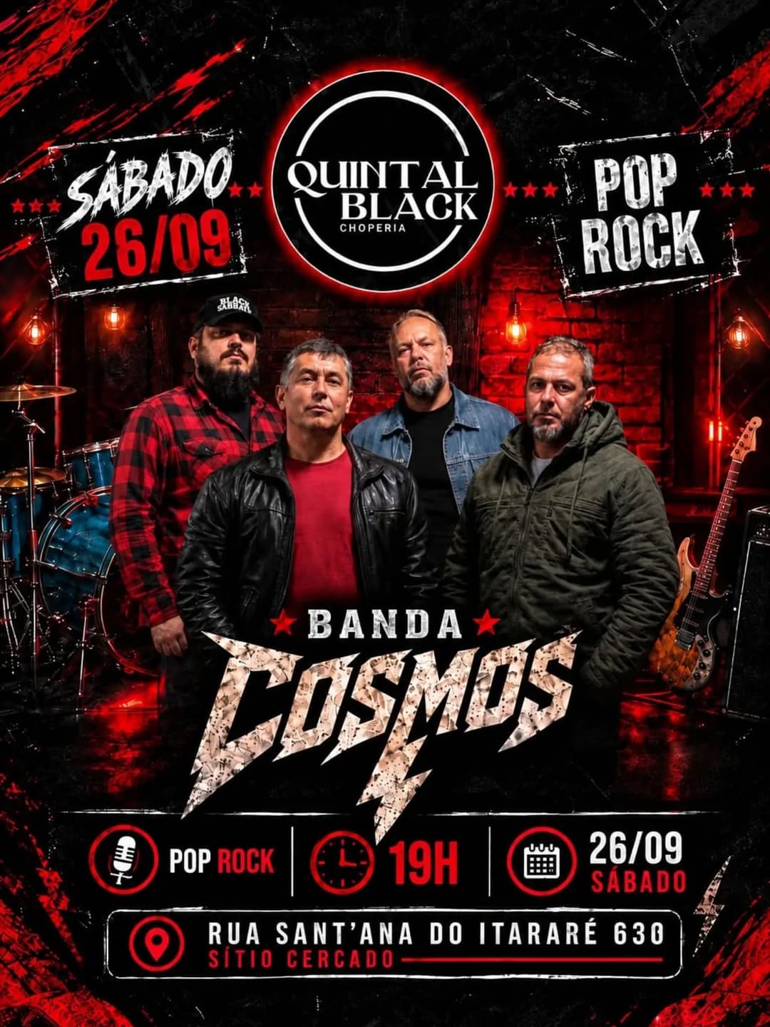 Flyer de Banda Cosmos
