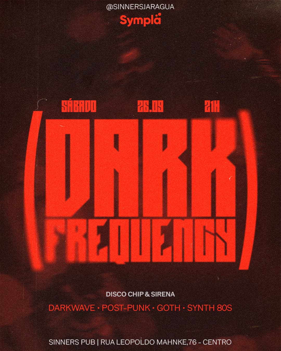 Flyer de Disco Chip e Sirena Dark