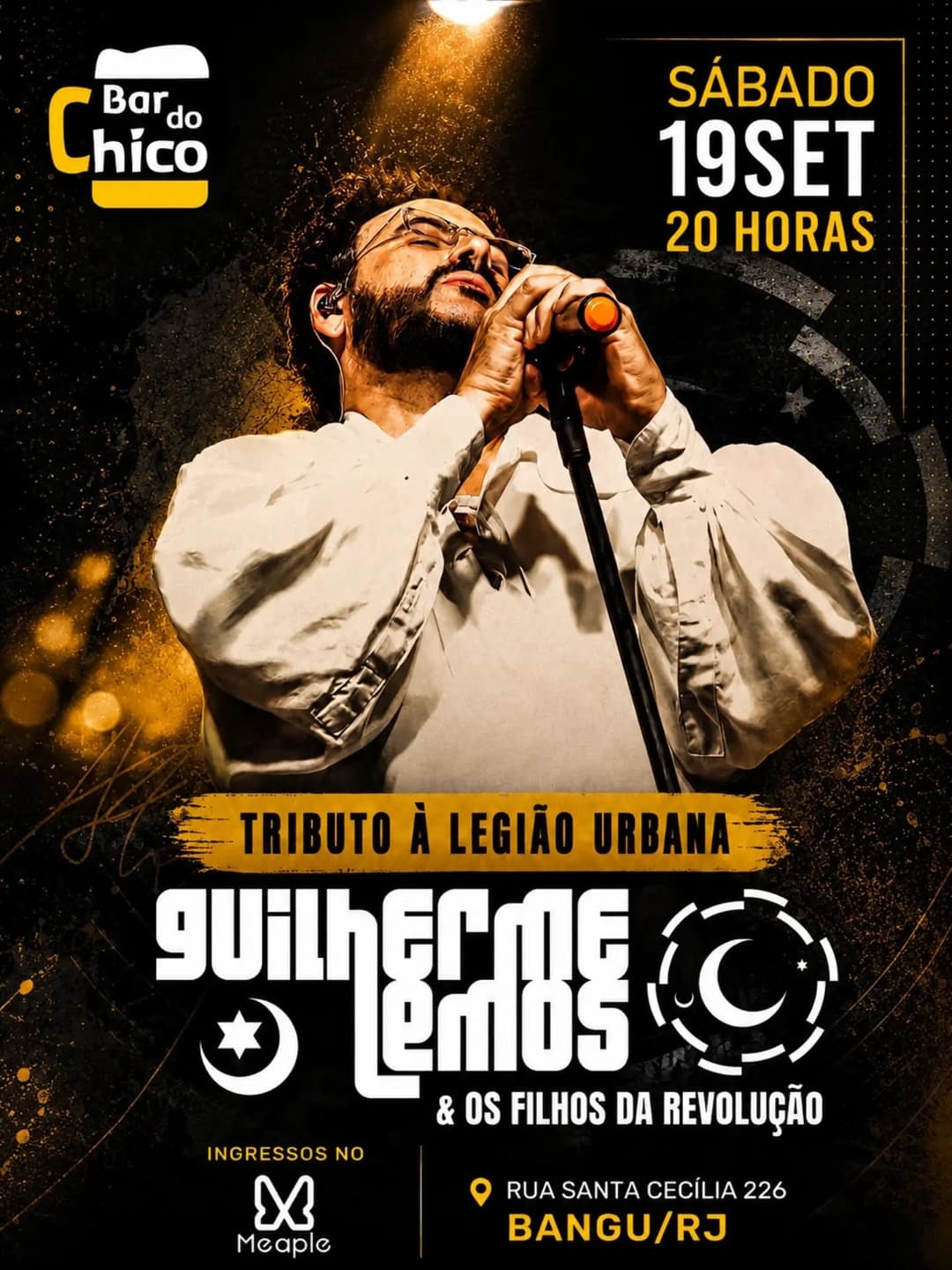 Flyer de Guilherme Lemos & Os Filhos da Revolução