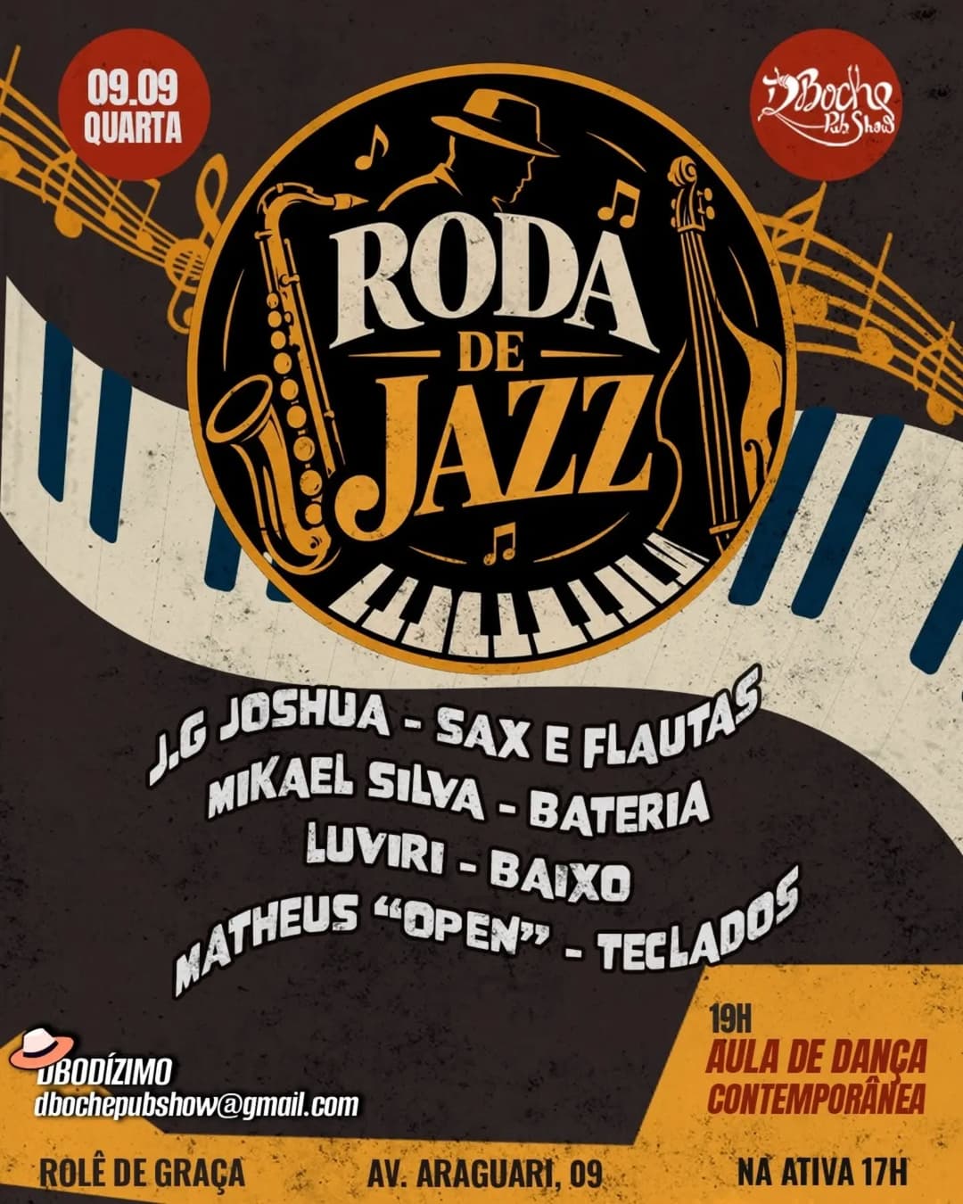 Flyer de Roda de Jazz