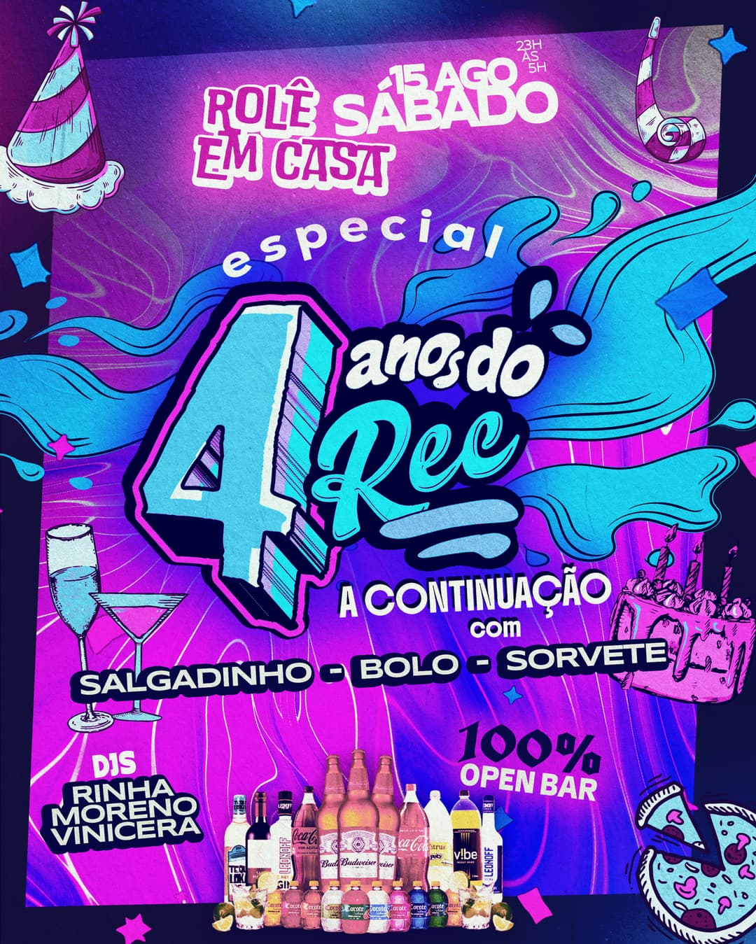 Flyer de Rinha, Moreno e Vinicera