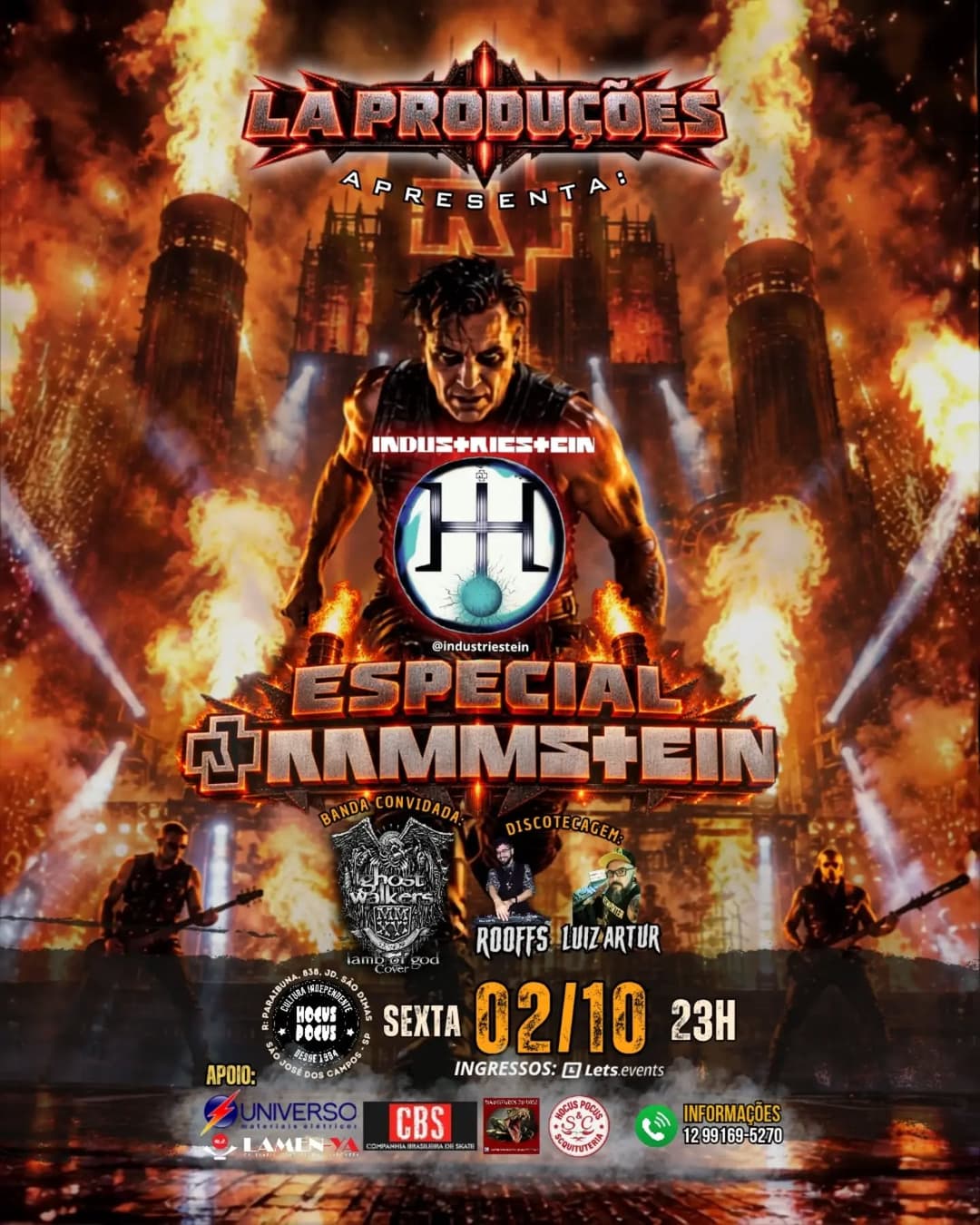 Flyer de Industriestein e Ghost Walkers