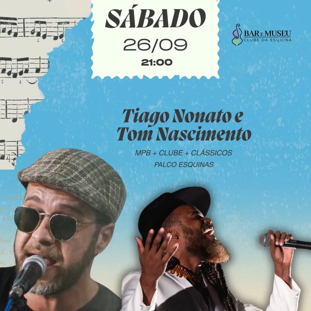 Flyer de Tiago Nonato e Tom Nascimento