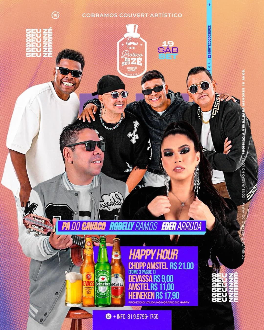 Flyer de PÁ DO CAVACO, ROBELLY RAMOS e Eder Arruda