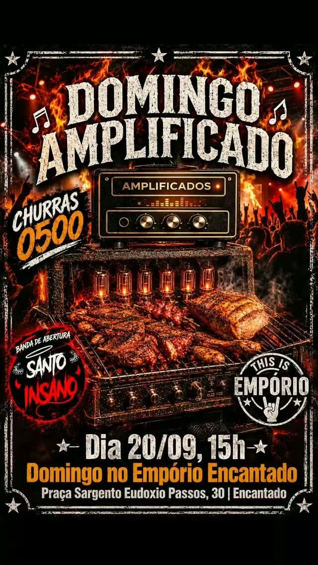 Flyer de Santo Insano e Amplificados