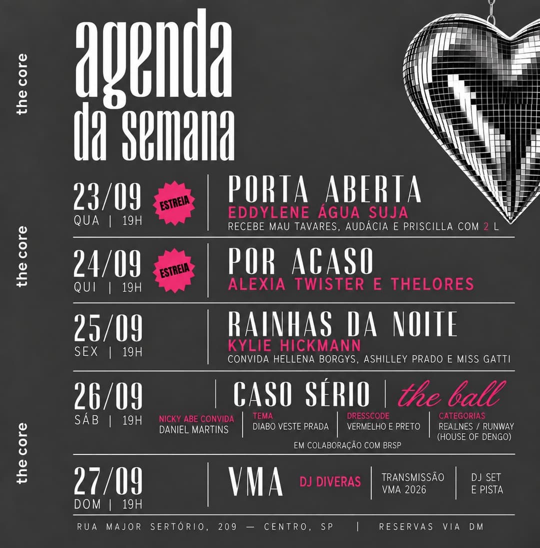 Flyer de CASO SÉRIO e The Ball