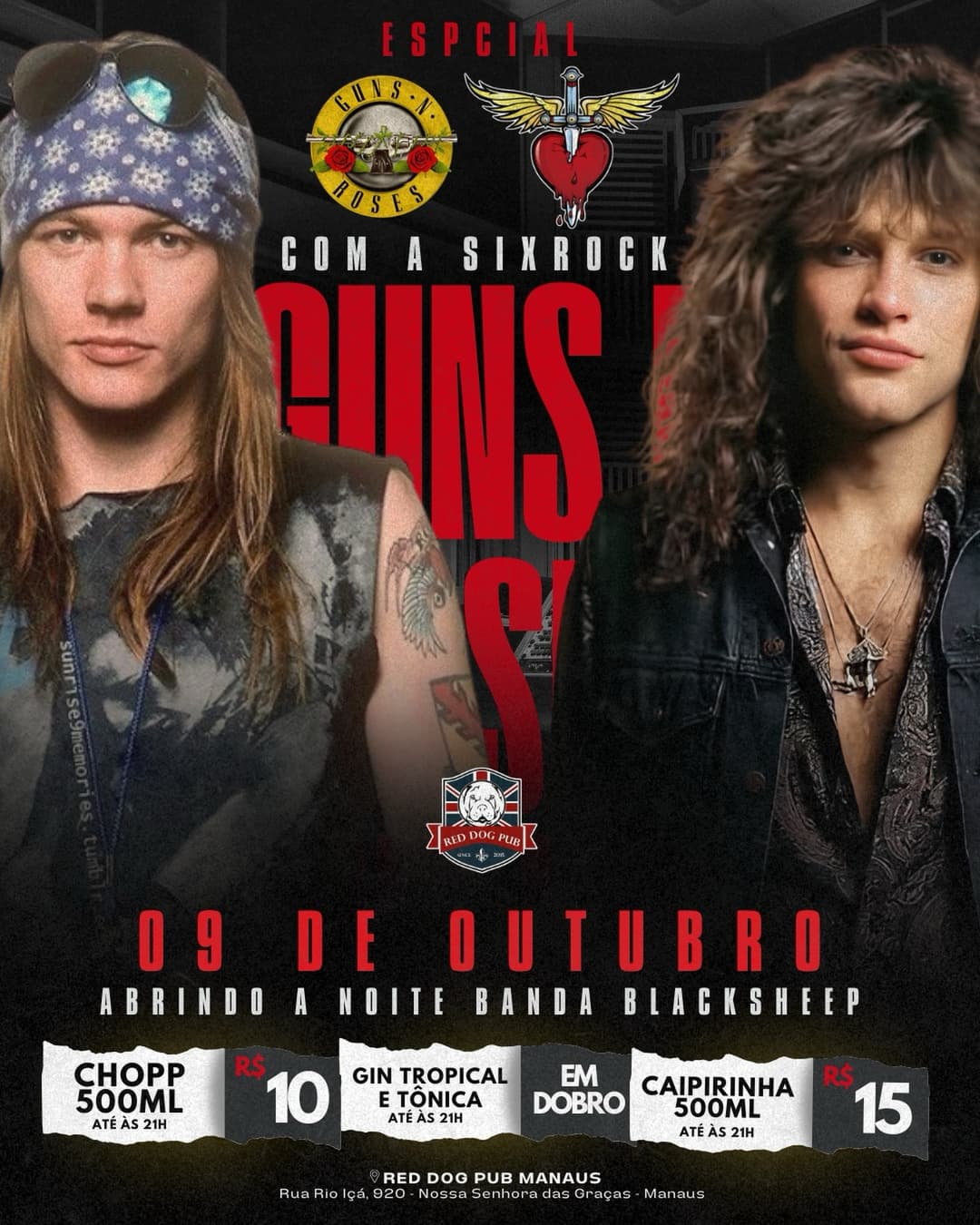 Flyer de Six Rock e Black Sheep