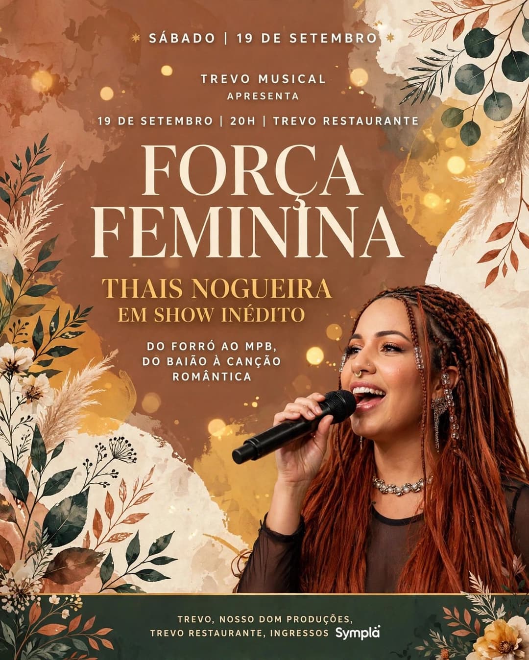 Flyer de Thais Nogueira