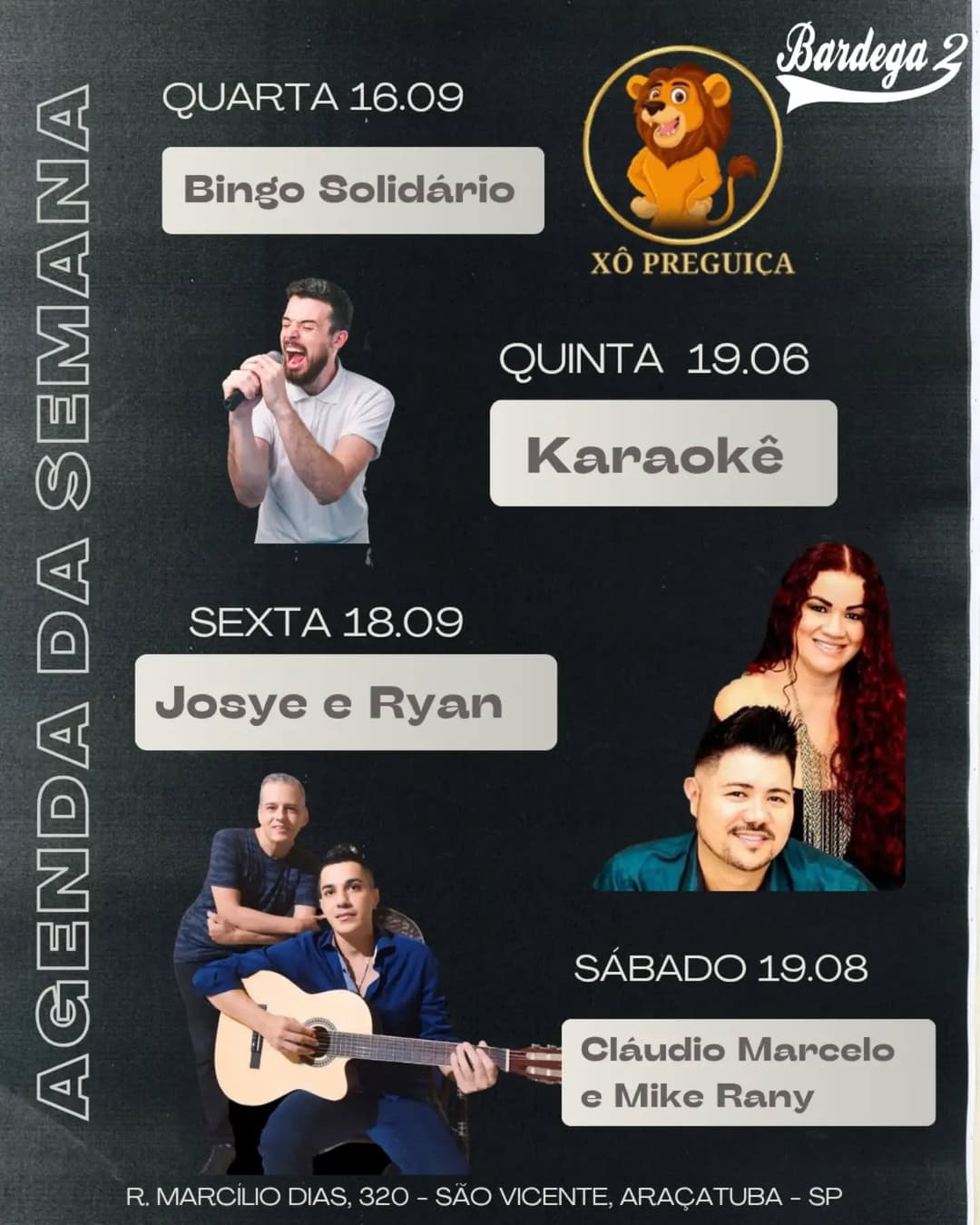 Flyer de Cláudio Marcelo e Mike Rany