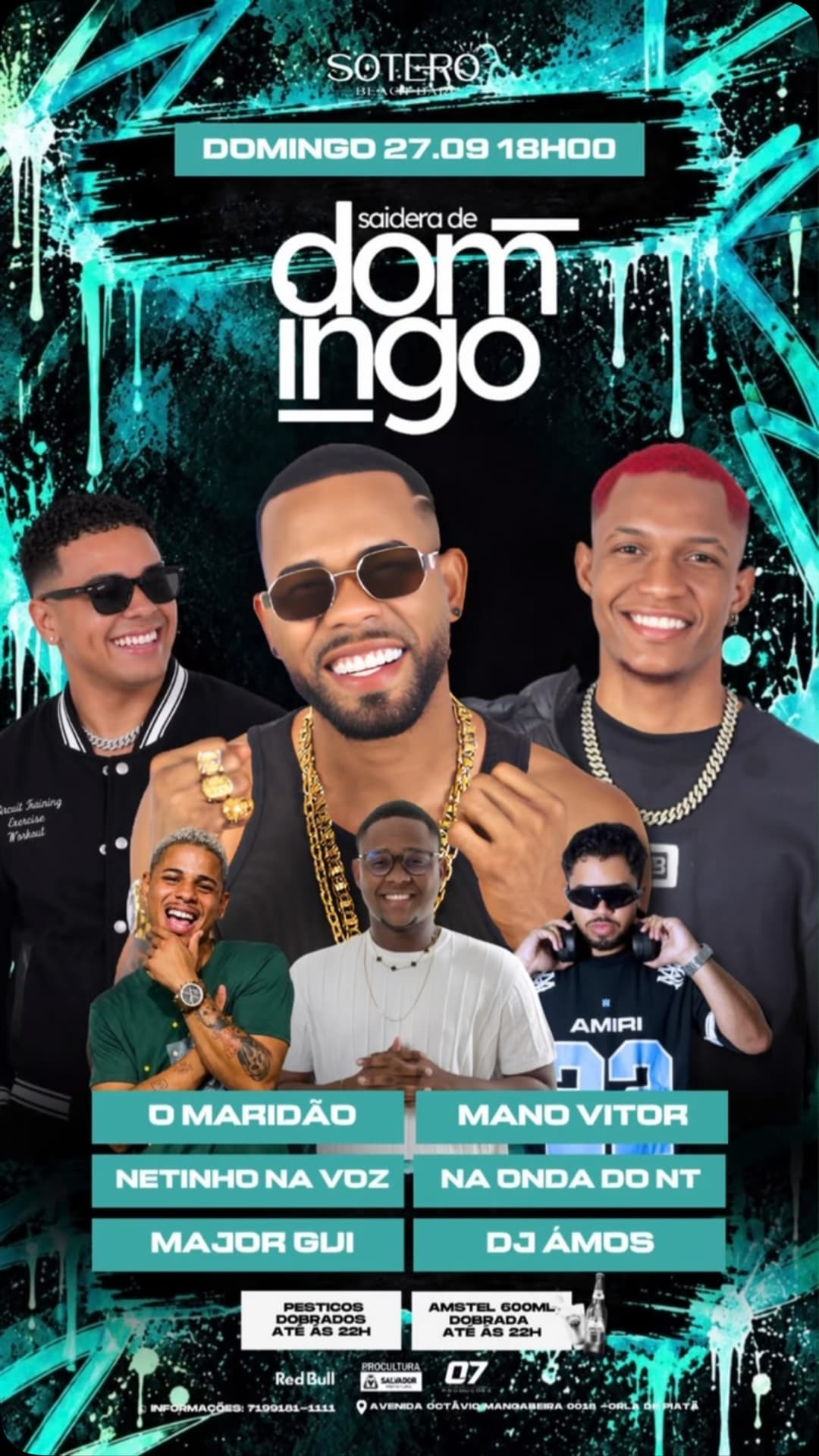 Flyer de Omaridao Oficial, Amós Carlos e mais 4 artistas