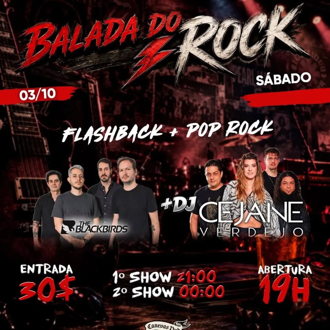 Flyer de The Blackbirds, Cejane Verdejo e Serelepes
