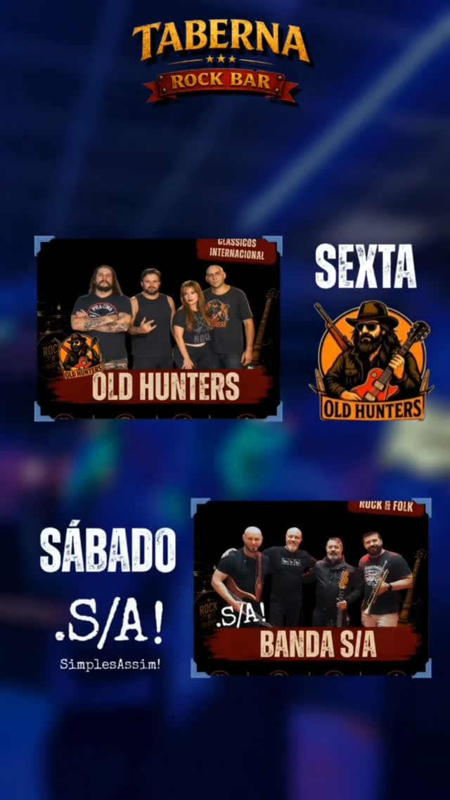 Flyer de Banda Old Hunters e Banda S/A