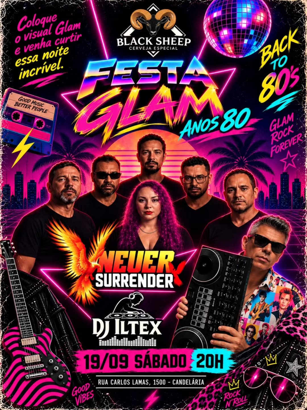 Flyer de Never Surrender e DJ ILTEX