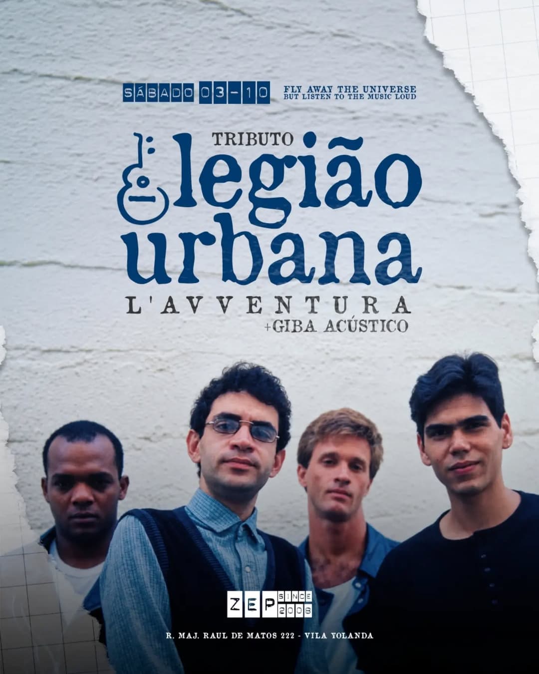 Flyer de L'Avventura, GIBA Acústico e Paixão Legião