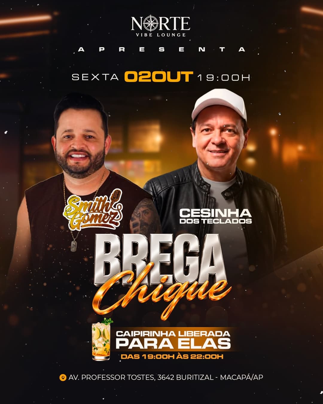 Flyer de Cezinha dos Teclados e Smith Gomes