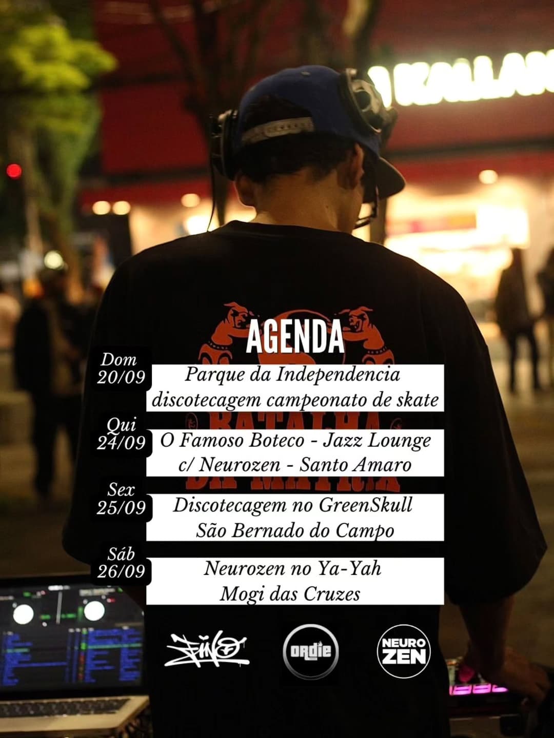 Flyer de DJ Fino e Neurozen