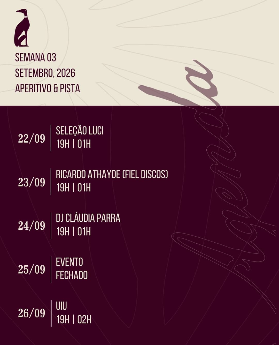 Flyer de Ricardo Athayde