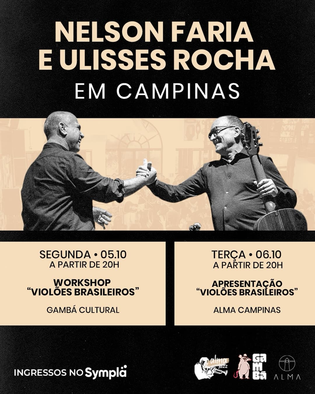 Flyer de Nelson Faria e Ulisses Rocha