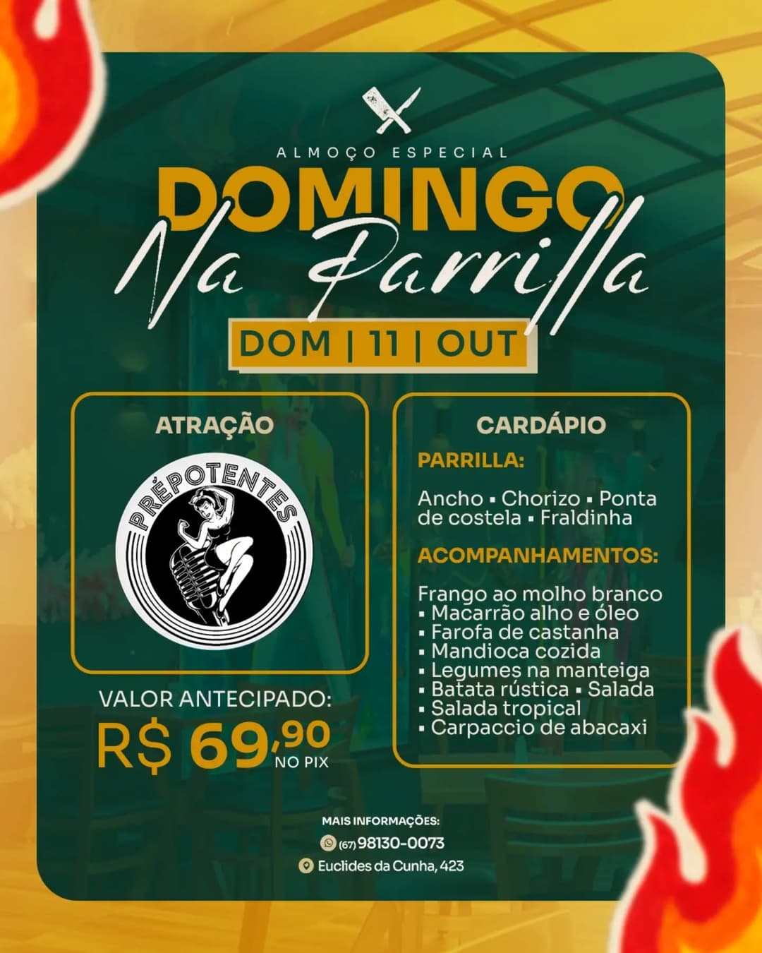 Flyer de Banda Prepotentes