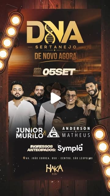 Flyer de Anderson e Matheus