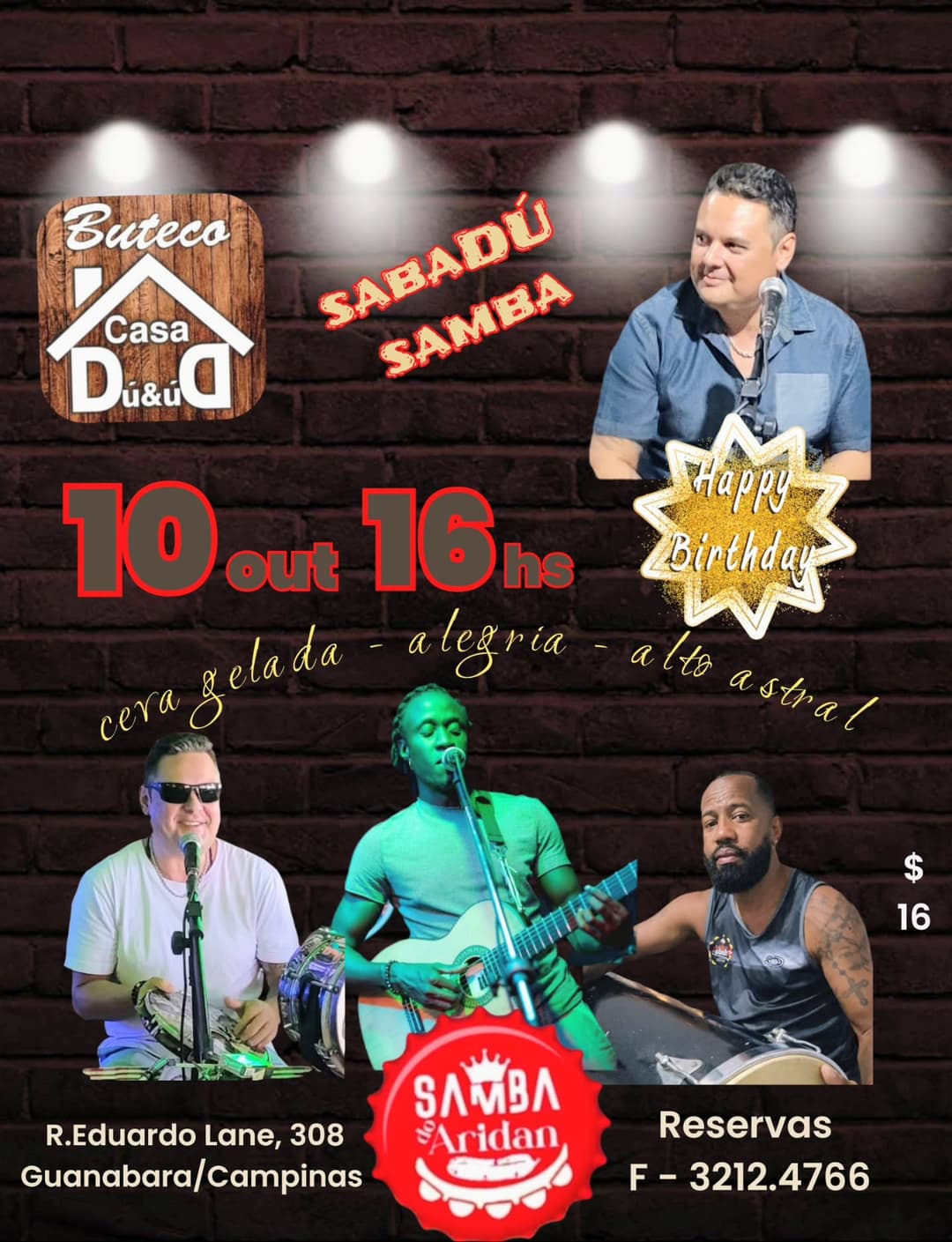 Flyer de Samba do Aridan