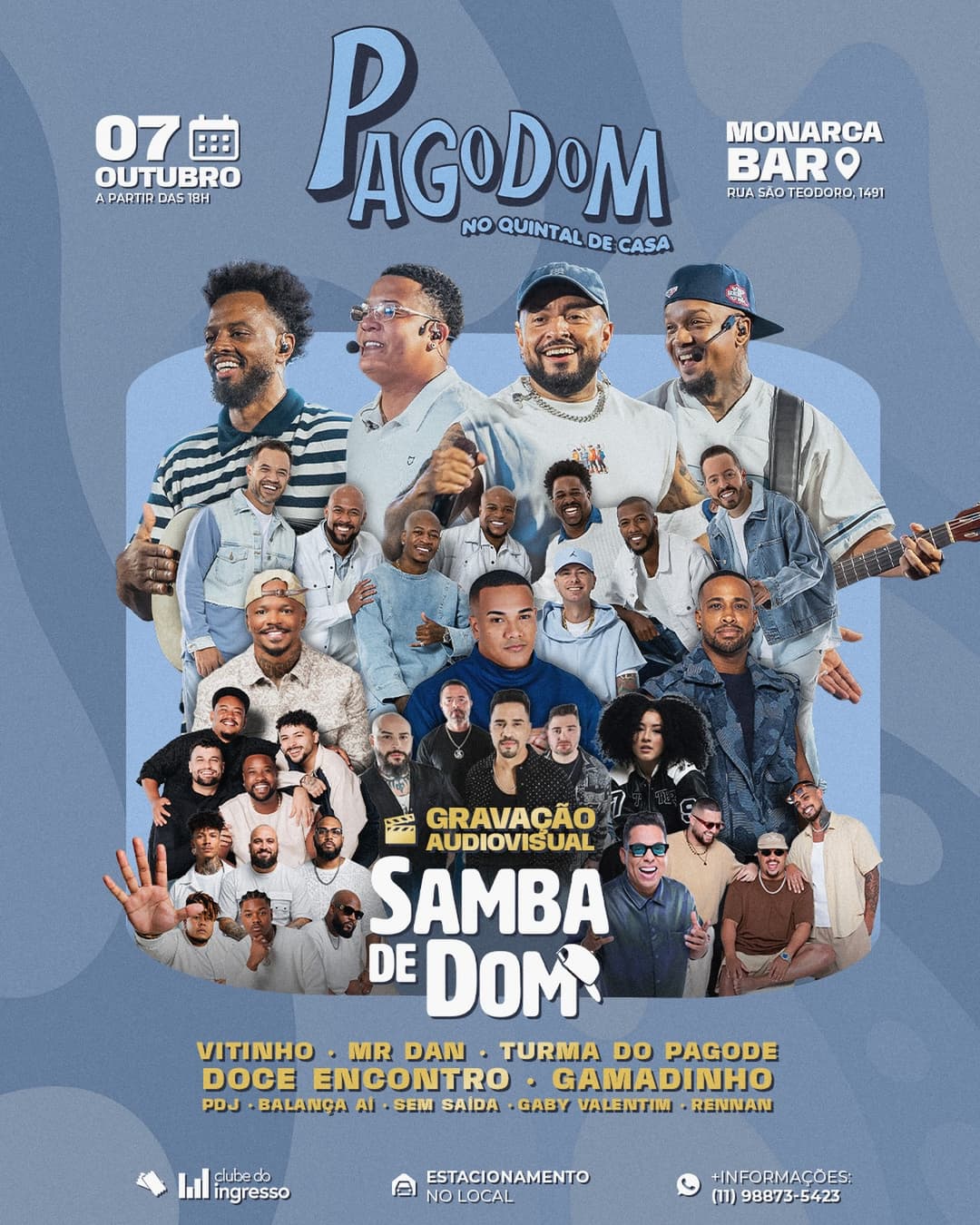 Flyer de Samba de Dom