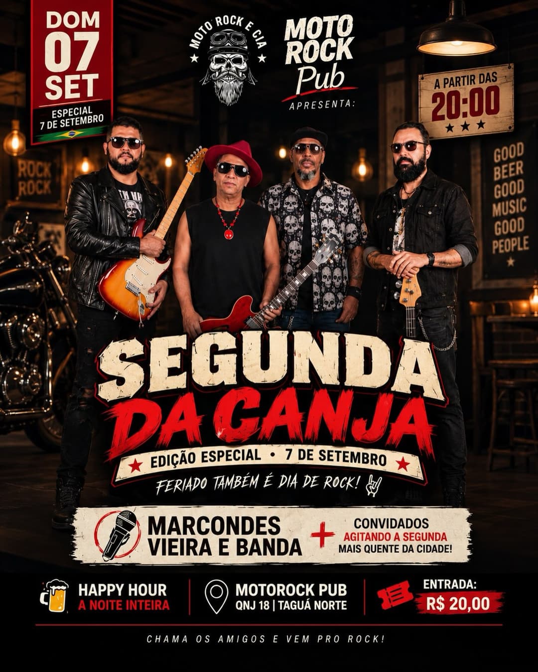 Flyer de Marcondes Vieira e Banda