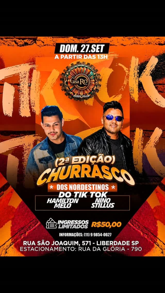 Flyer de Hamilton Melo e Nino Stillus