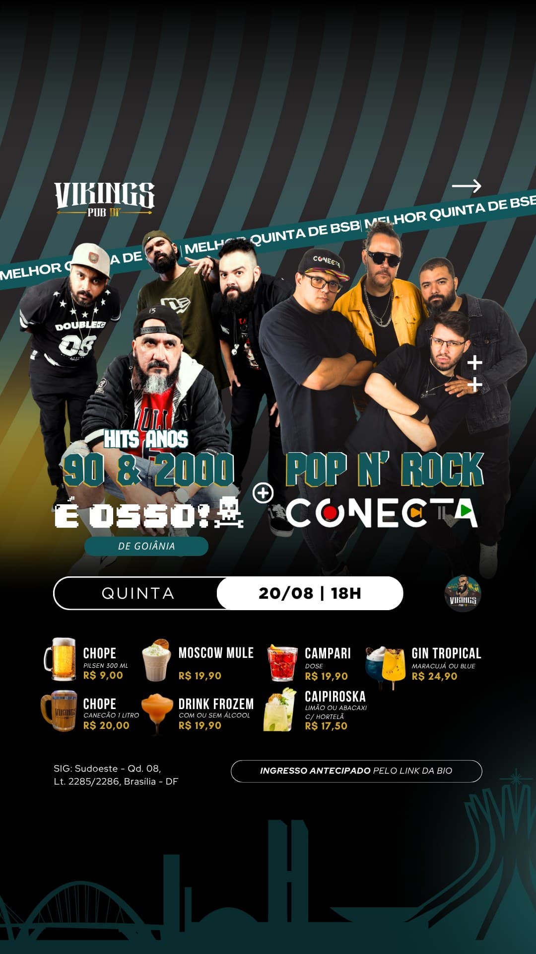 Flyer de Banda Conecta e Banda É Osso