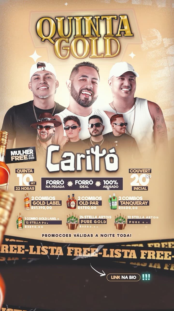 Flyer de Forró na Pegada, Forró Ideal e 100% Abusado