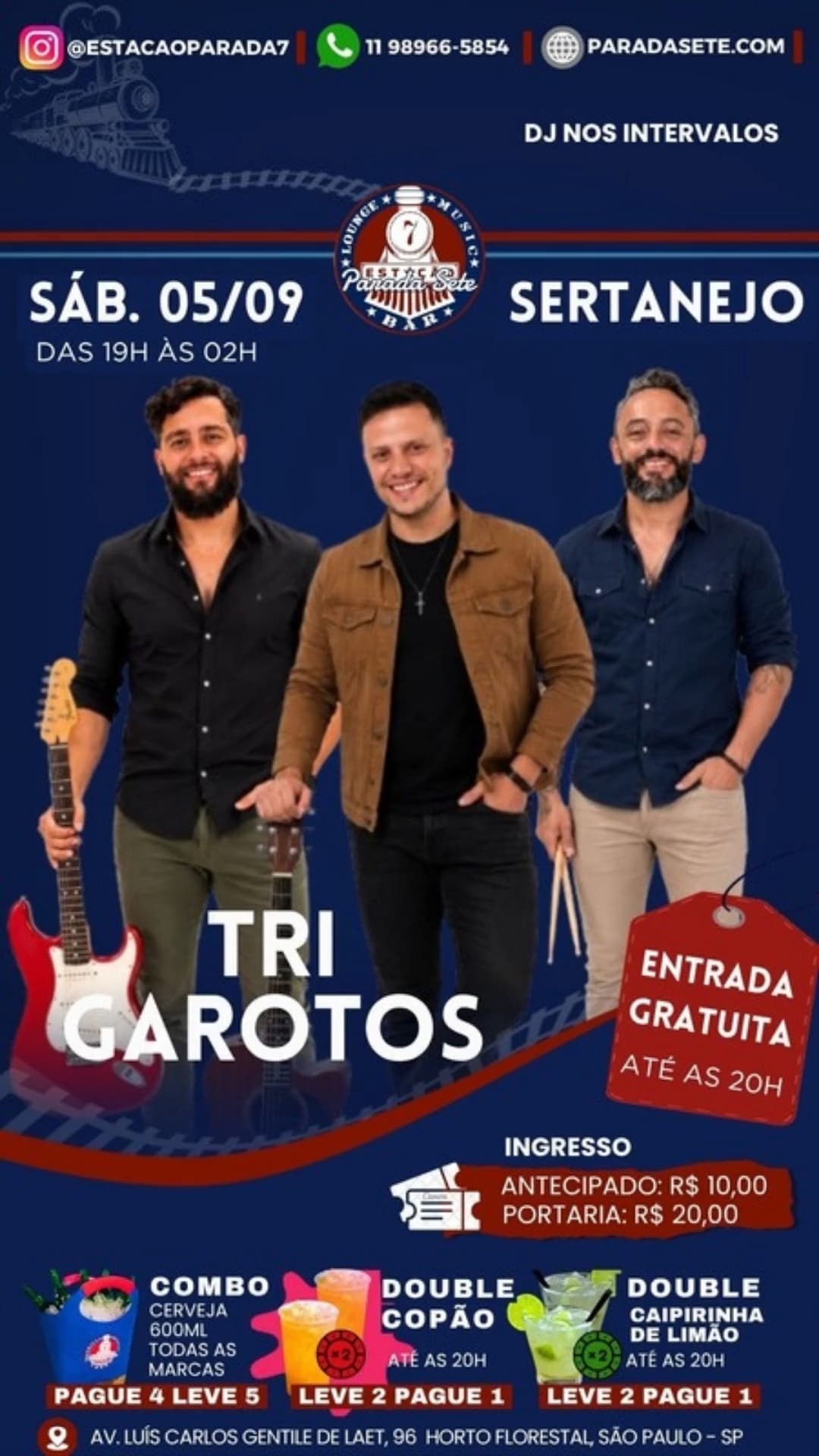 Flyer de Tri Garotos