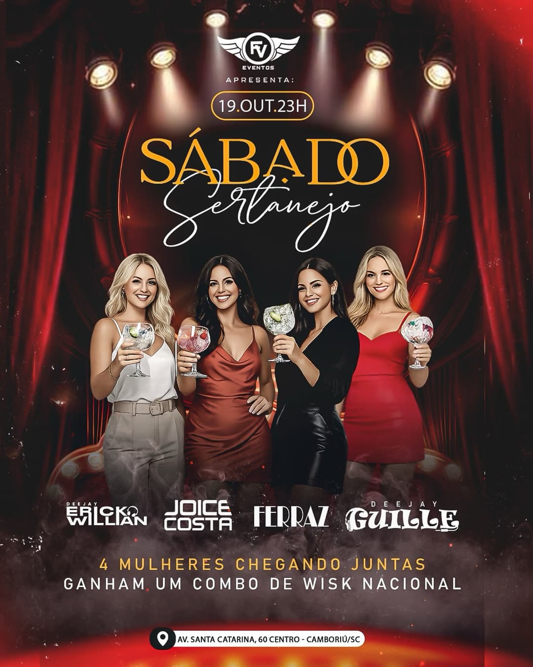 Flyer de Joice Welnecker Costa, DJ Ericka e mais 4 artistas