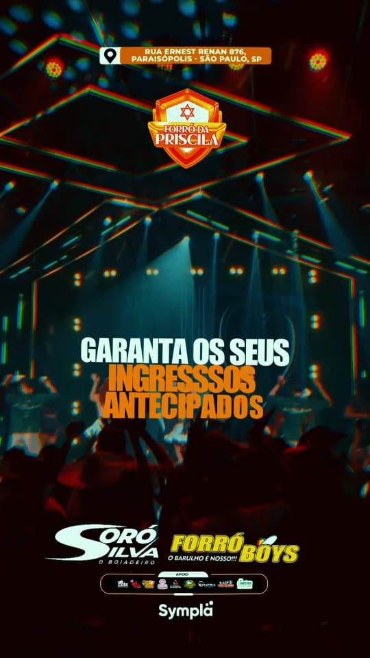 Flyer de Soró Silva e Forró Boys