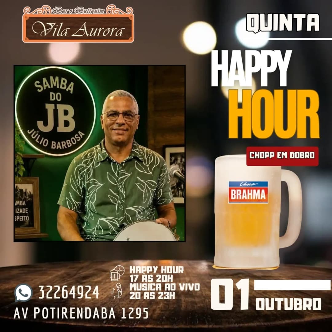 Flyer de Samba do JB